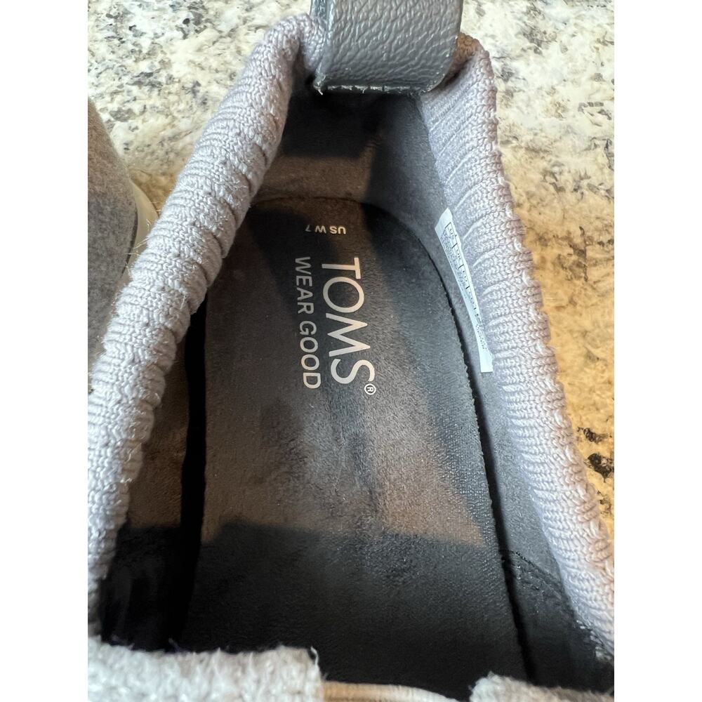 TOMS Alpargata Athletic 2.0 Slip On Gray Flannel Shoes Women’s 7 Sport Comfort - Picture 5 of 7
